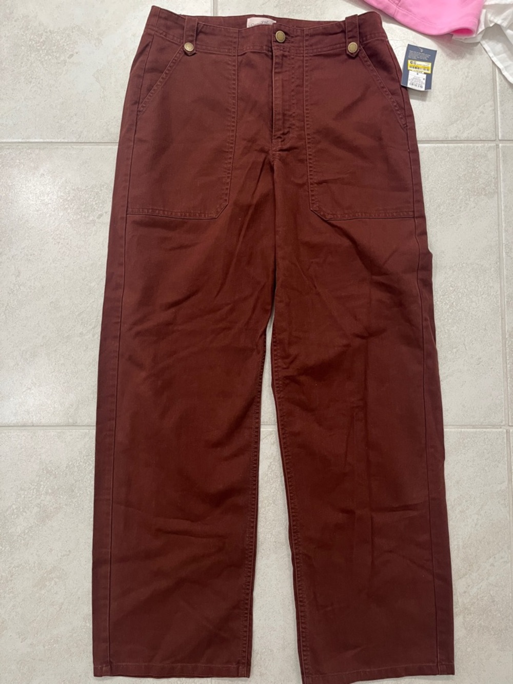 Universal Thread Brown Utility Pants Size 8 NWT Straight Leg
